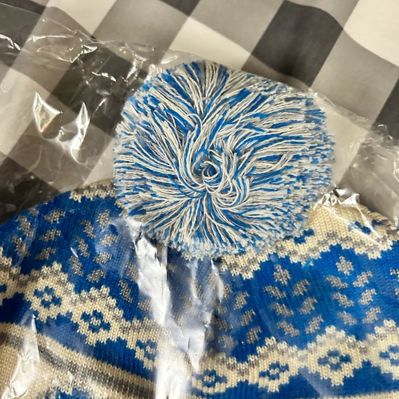 NFL Detroit Lions Knit Pom Beanie - Blue & Cream - Picture 4 of 5